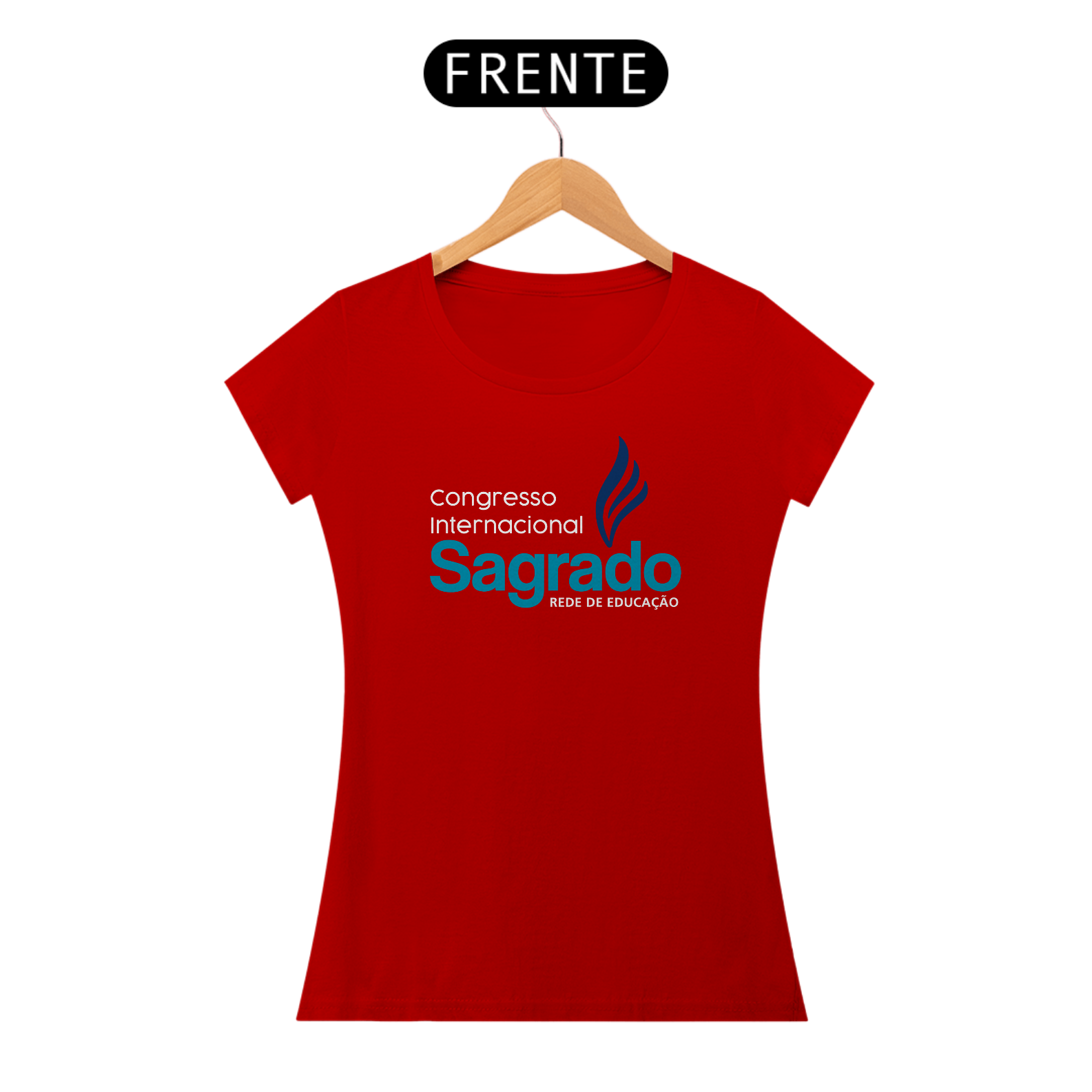 CAMISETA FEMININA SAGRADO VERMELHA