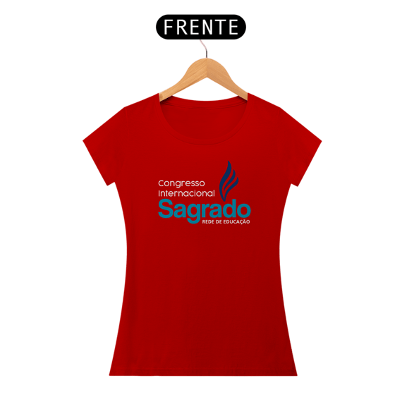 CAMISETA FEMININA SAGRADO VERMELHA