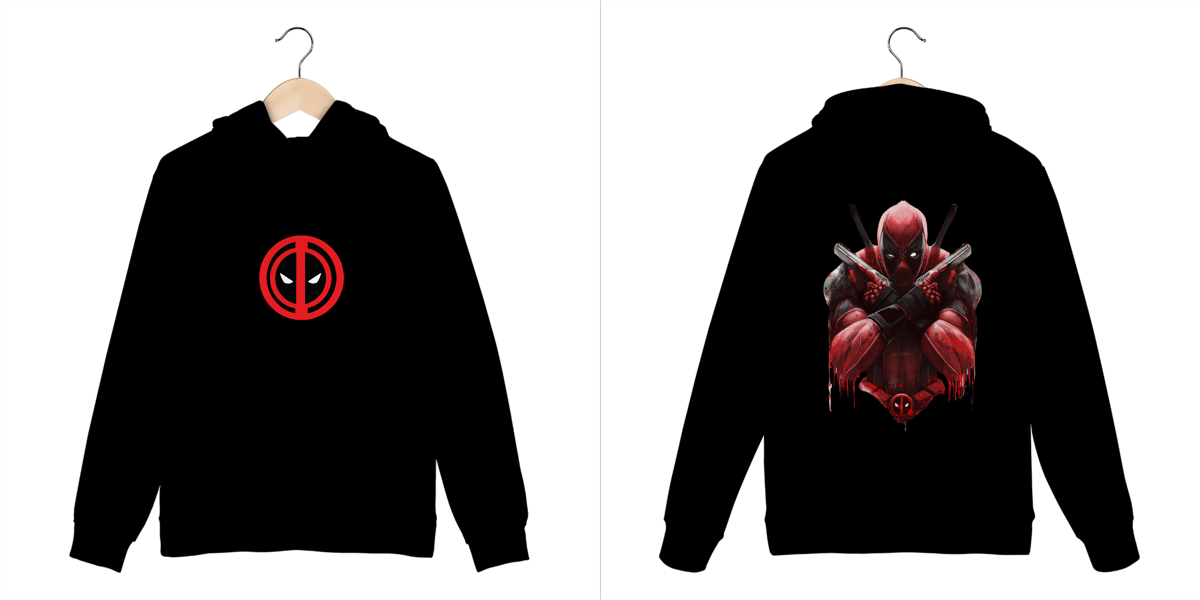 Nome do produto: Moletom Canguro - Deadpool