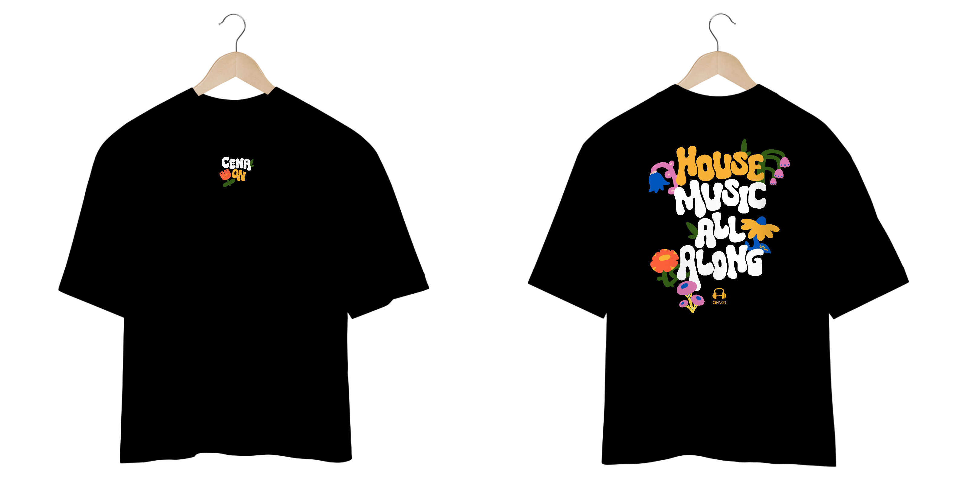 Camiseta Oversized House Music All Along
