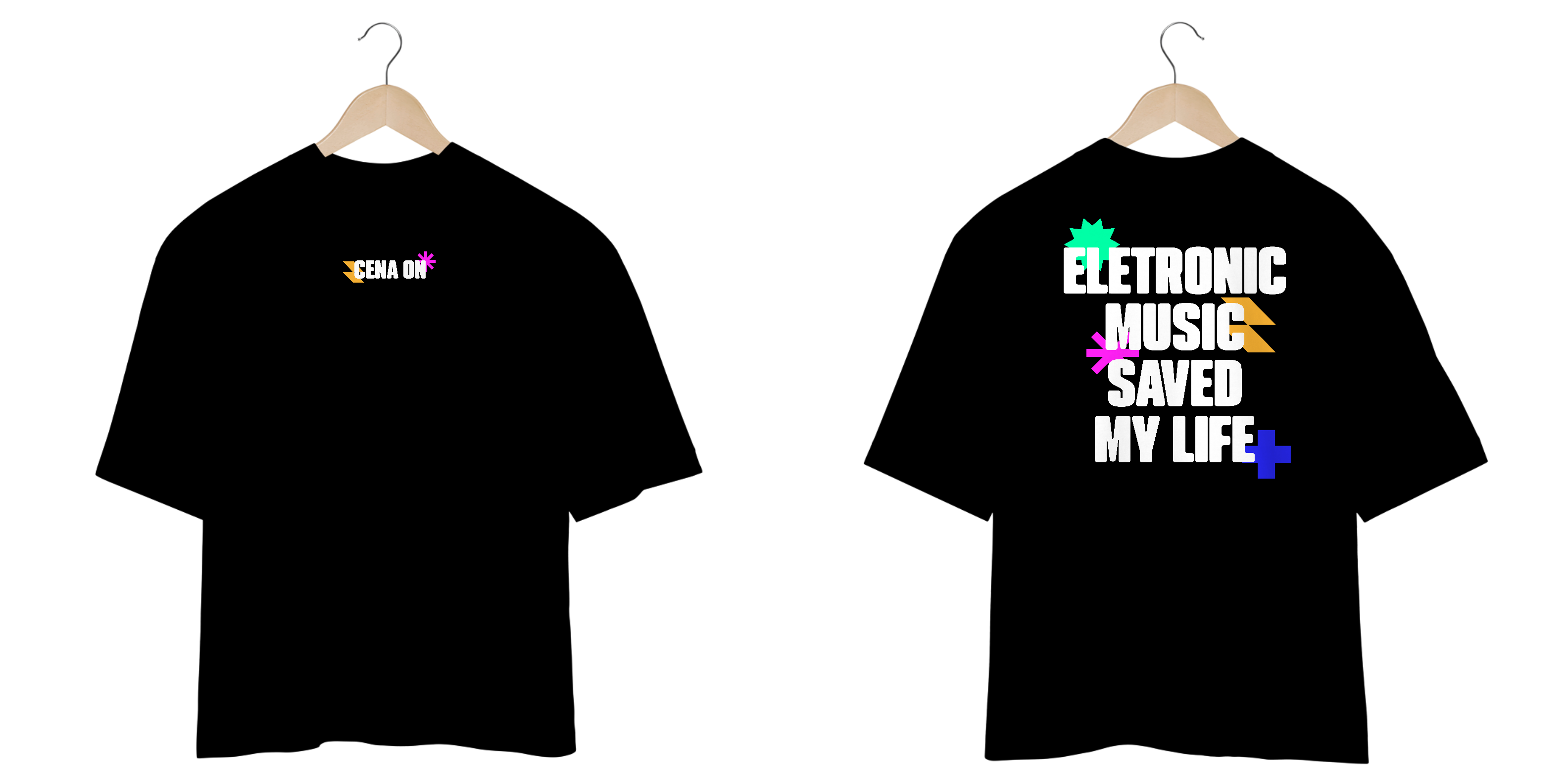 Camiseta Oversized Eletronic Music Saved My Life