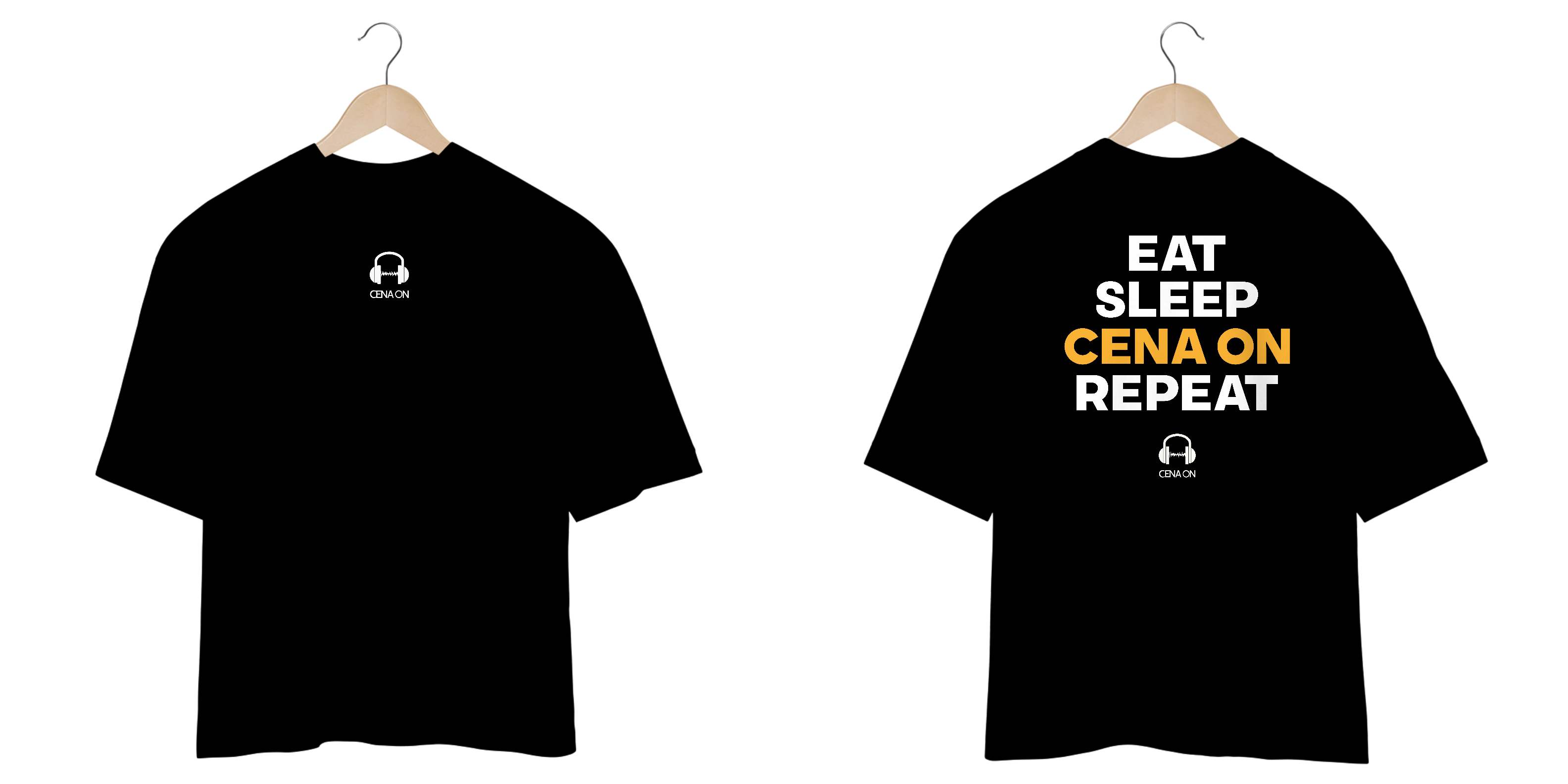 Camiseta Oversized Eat Sleep Cena On Repeat