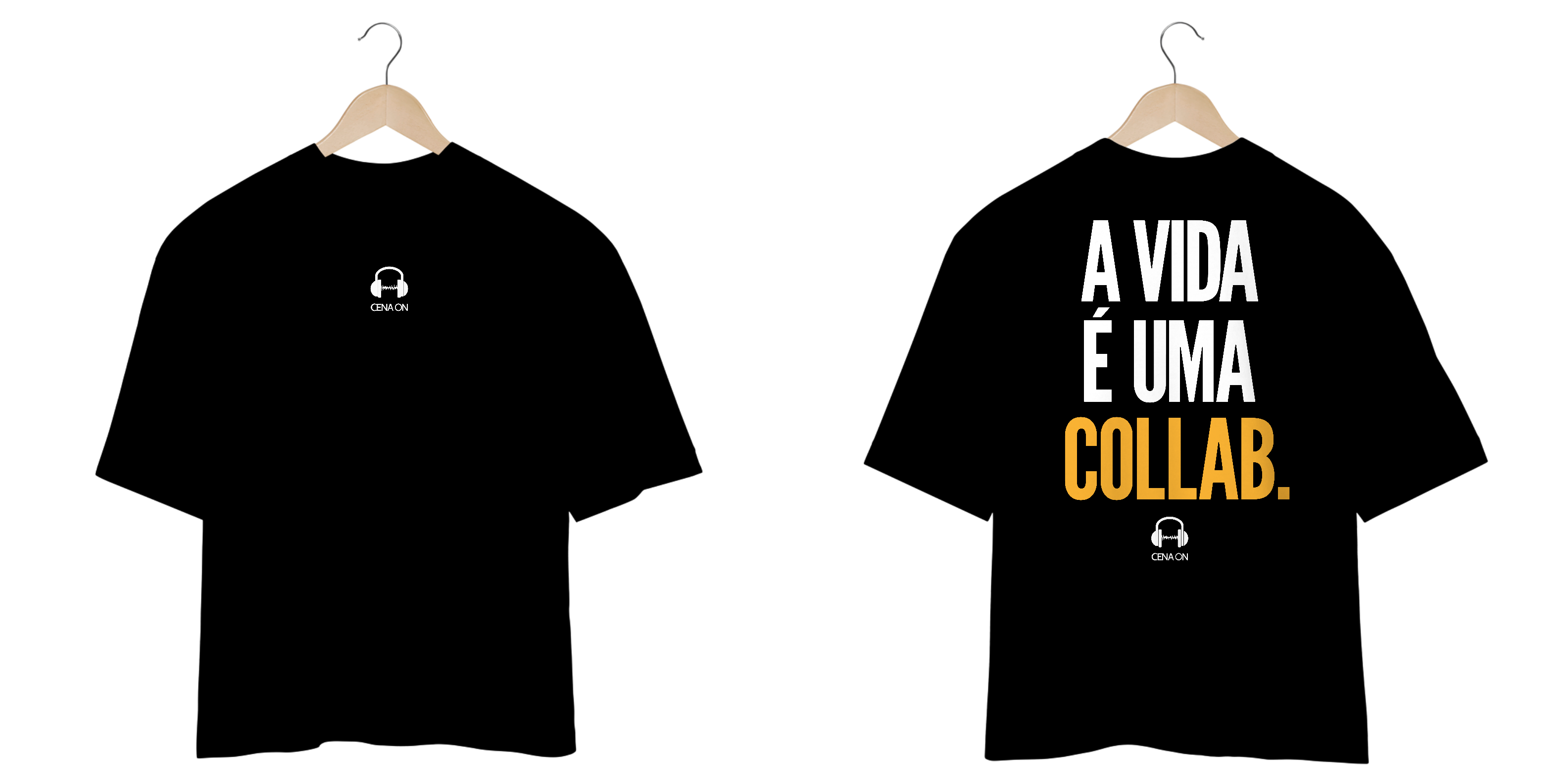 Camiseta Oversized A Vida é Uma Collab 
