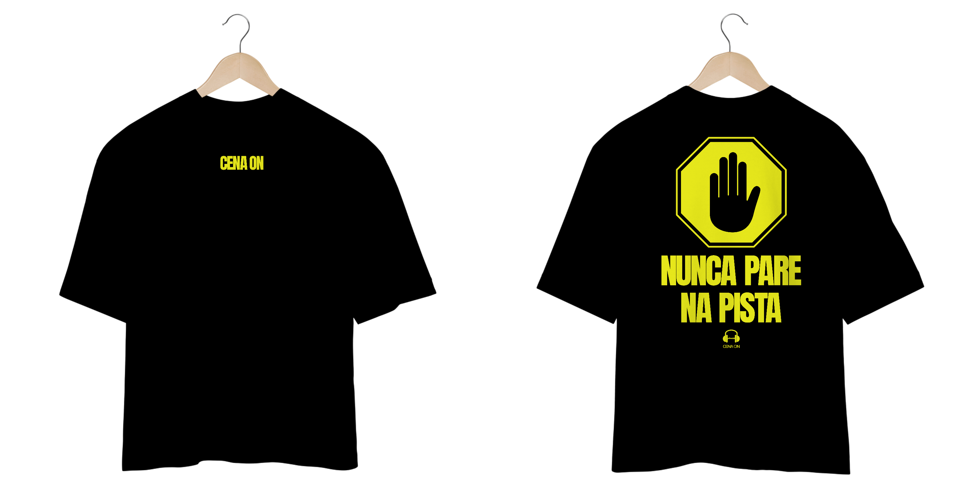 Camiseta Oversized Nunca Pare Na Pista