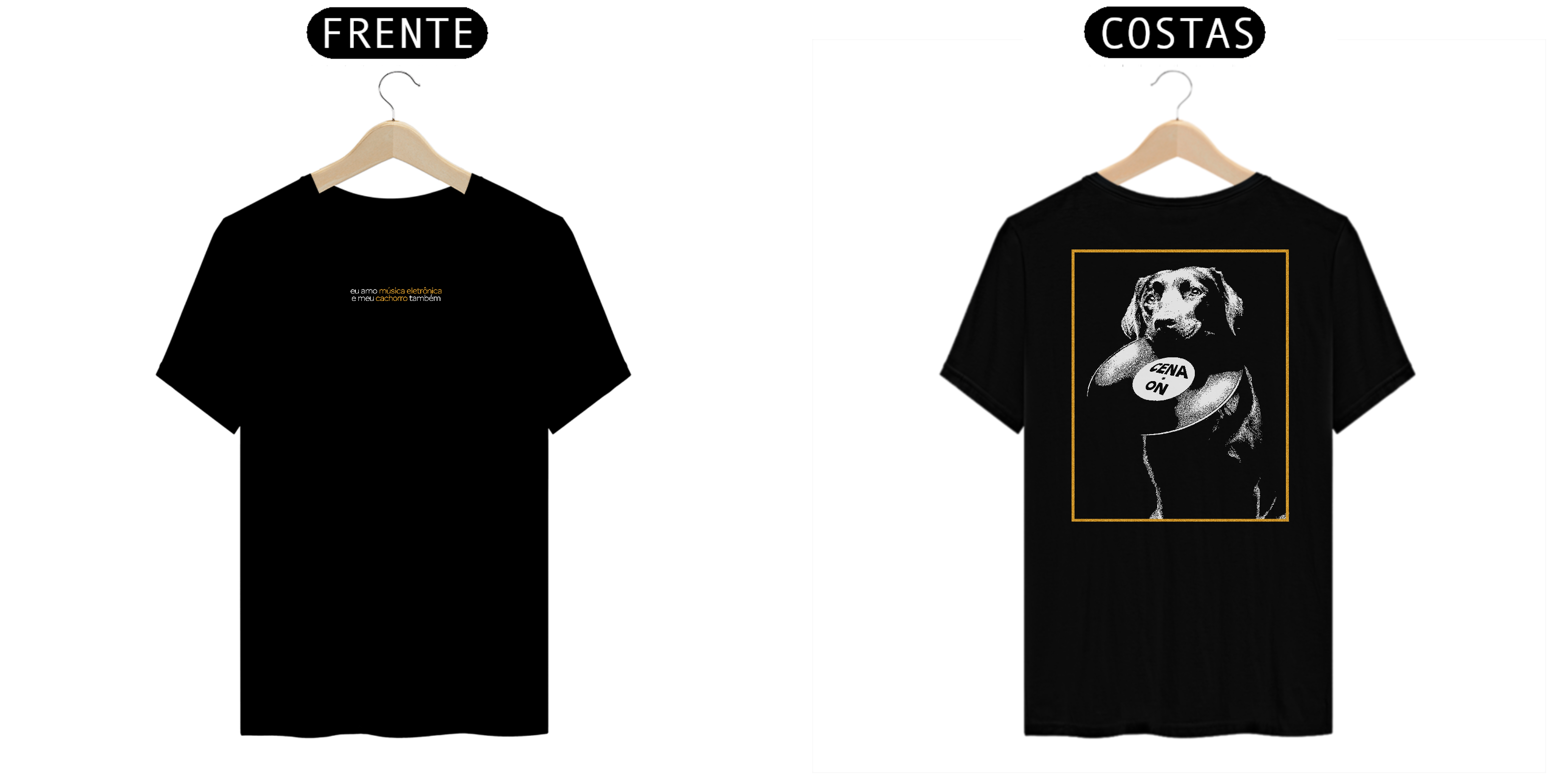 T-Shirt  Algodão Pima - Eu Amo Meu Cachorro