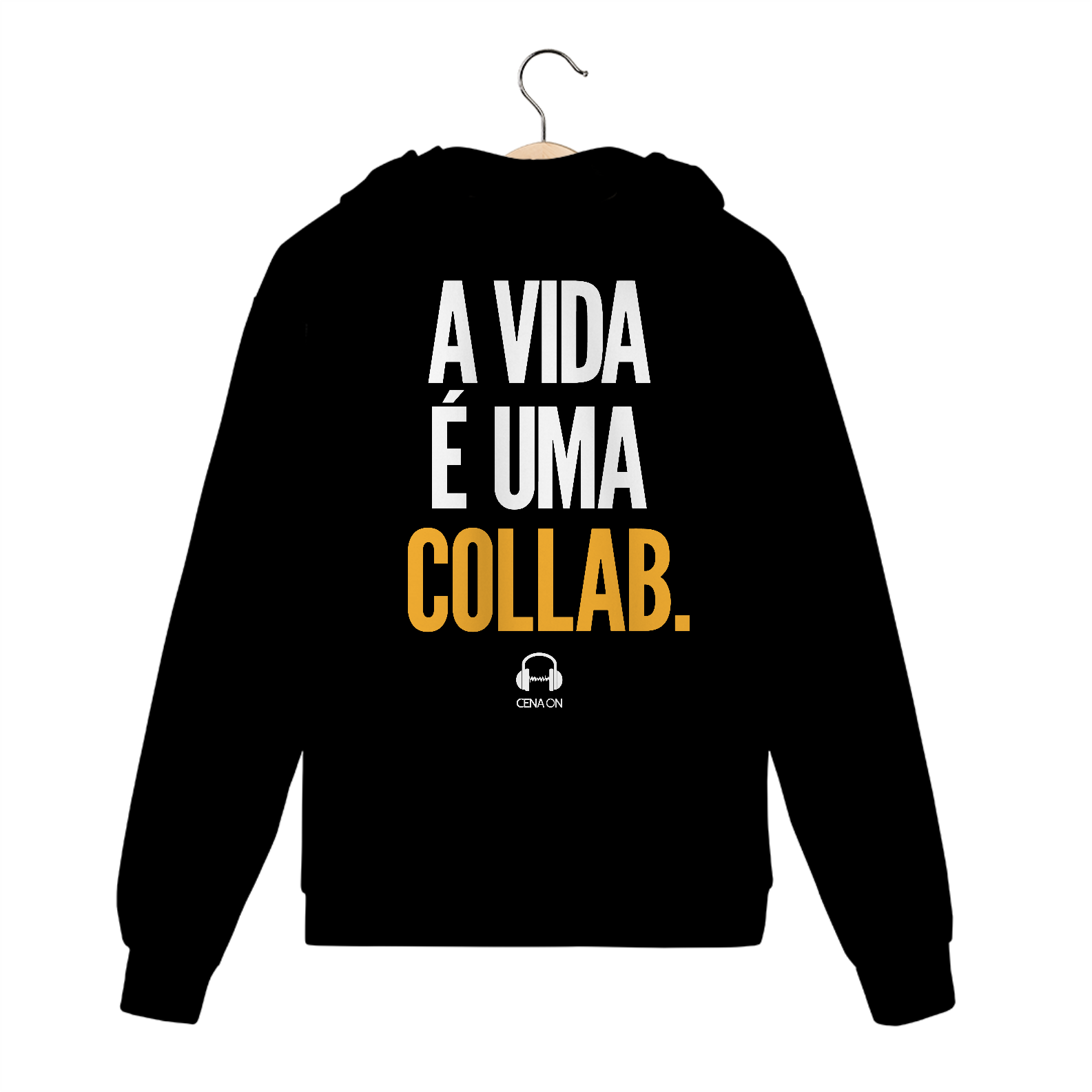 MOLETOM - A VIDA É UMA COLLAB (ZIPER) 