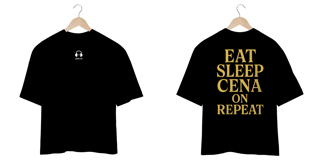 Nome do produto Camiseta Oversized - eat, sleep, cena on , repeat