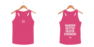Nome do produto Regata Fem Sport Dry Uv - Harder, Better, Faster, Stronger