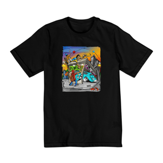 Camiseta graffiti e o fusquinha para criança 