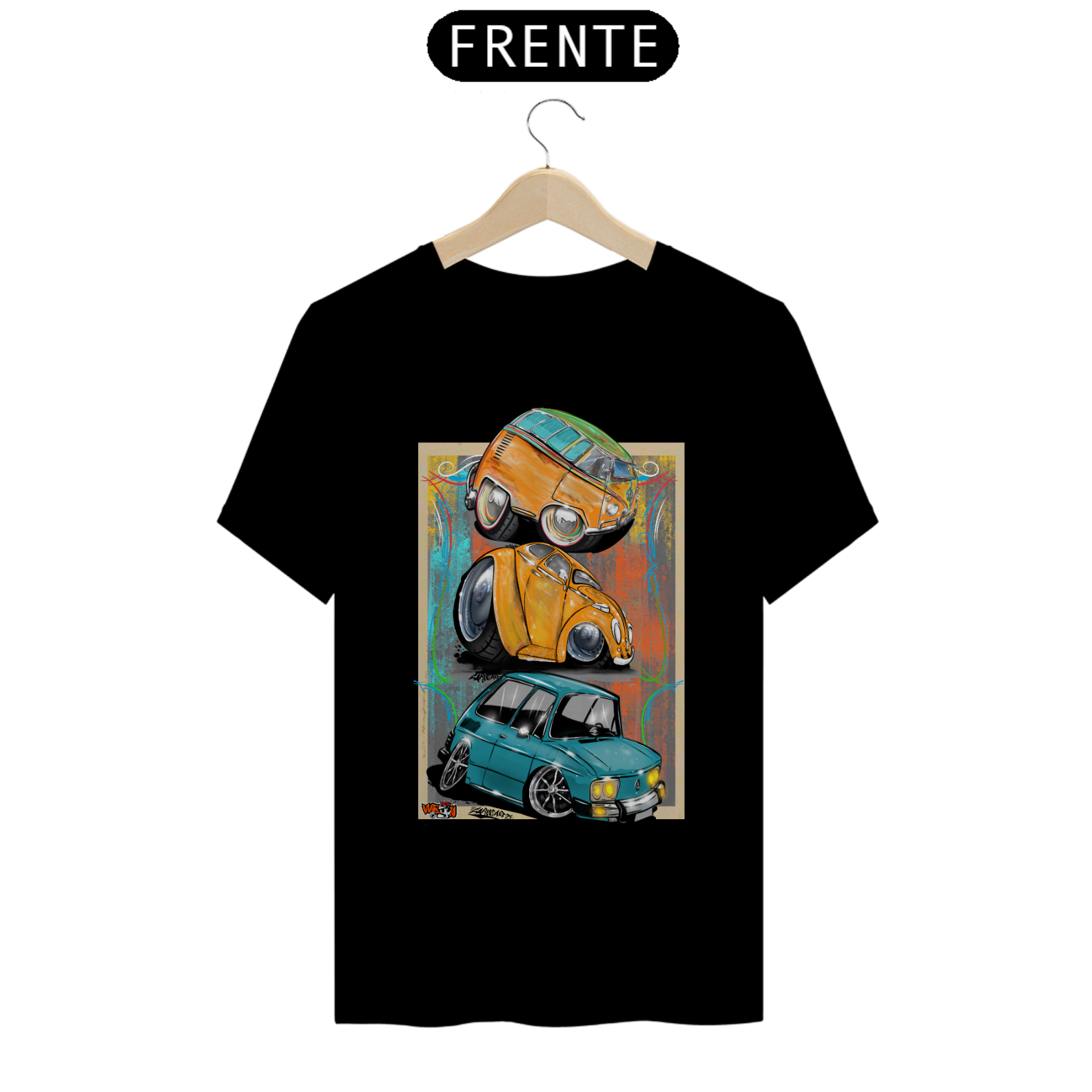 Camisa com 3 clássicos em Cartoon 