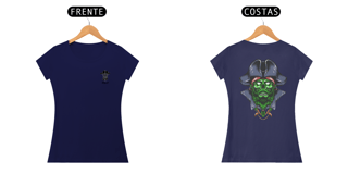 Nome do produto Baby look Feminina Zombie Pirate