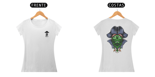 Nome do produto Baby look Feminina Zombie Pirate