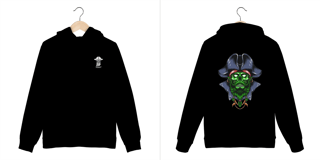Nome do produto Moletom Canguru Zombie Pirate