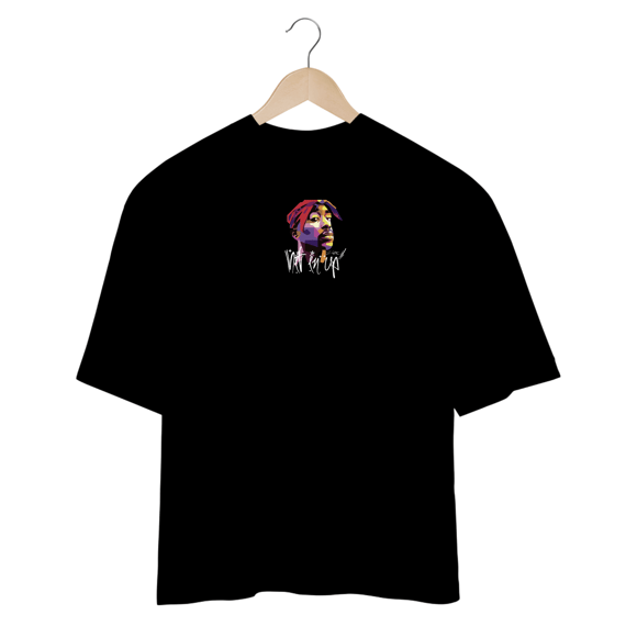 Oversized Tupac Hit En Up (escrita branca)