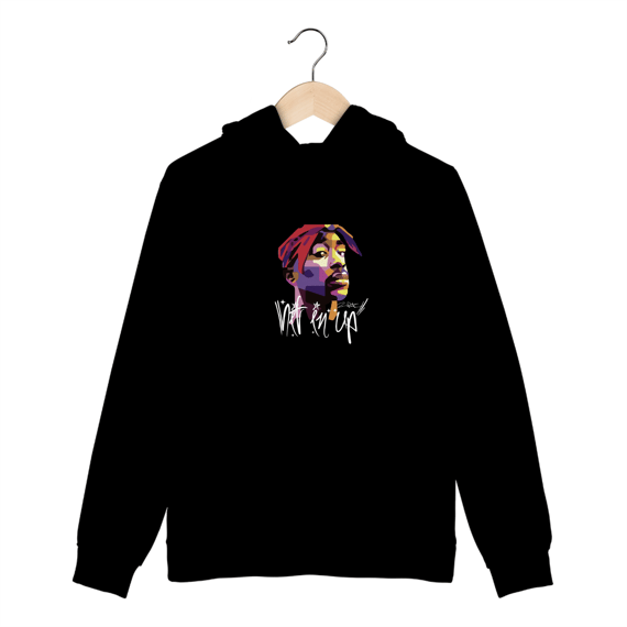 Moletom Canguru Tupac Hit En Up (escrita branca)