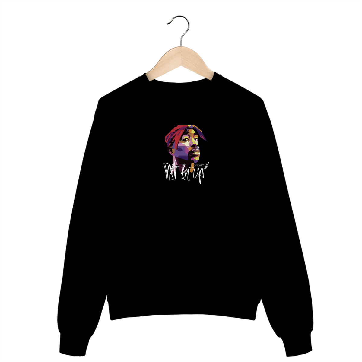 Nome do produto: Moletom Tupac Hit En Up (escrita branca)