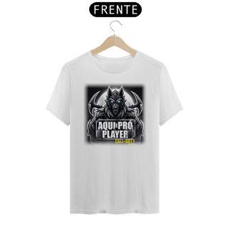 Camisa T-Shirt estampada | Mascote do Aqui é Pró Player | Unissex