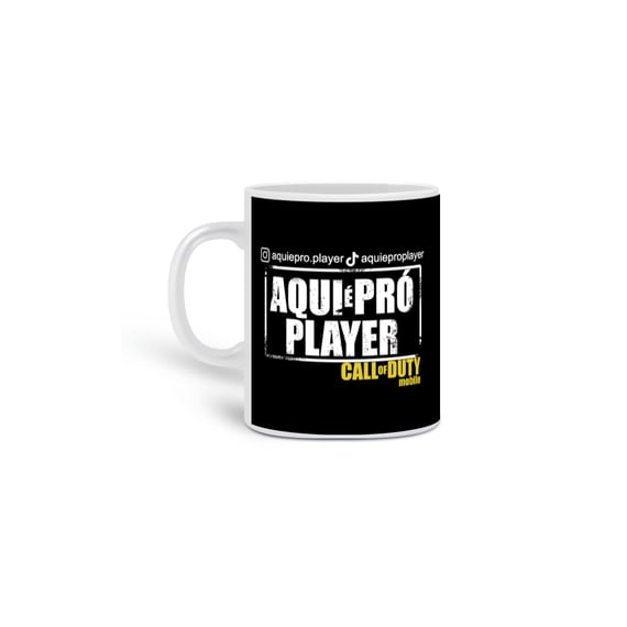 Caneca Aqui é Pró Player + Você merece uma skin de um pró player