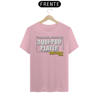 Nome do produto Camisa T-shirt Tradicional | Aqui é Pró Player | Unissex
