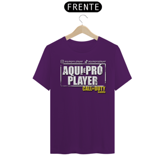 Nome do produto Camisa T-shirt Tradicional | Aqui é Pró Player | Unissex