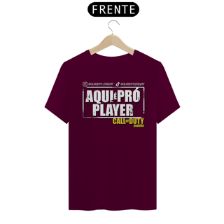 Nome do produto Camisa T-shirt Tradicional | Aqui é Pró Player | Unissex