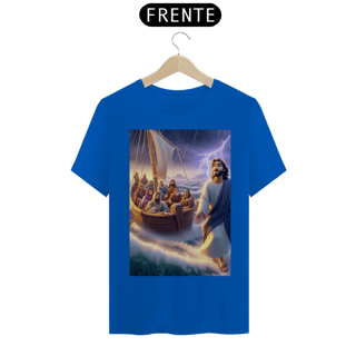 Nome do produto Camiseta T-Shirt Quality Jesus andando nas águas