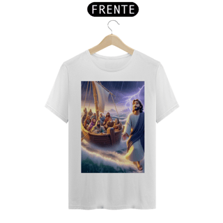 Nome do produto Camiseta T-Shirt Quality Jesus andando nas águas