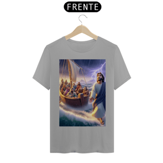 Nome do produto Camiseta T-Shirt Quality Jesus andando nas águas