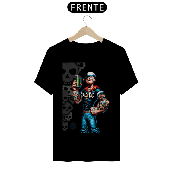 Camiseta T-Shirt Quality Popeye ACDC