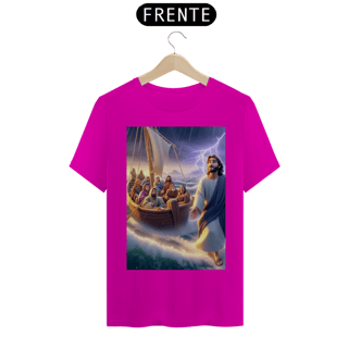 Nome do produto Camiseta T-Shirt Quality Jesus andando nas águas