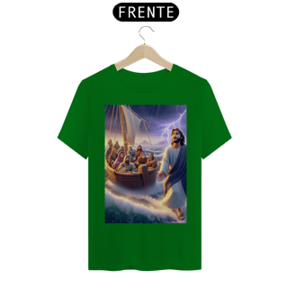 Nome do produto Camiseta T-Shirt Quality Jesus andando nas águas