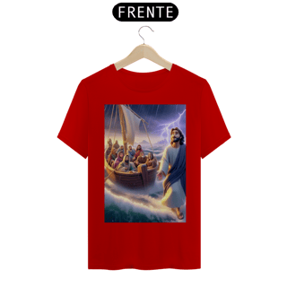Nome do produto Camiseta T-Shirt Quality Jesus andando nas águas