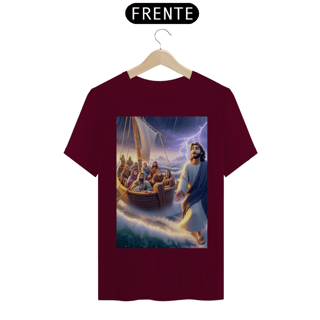 Nome do produto Camiseta T-Shirt Quality Jesus andando nas águas