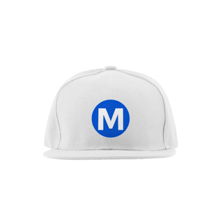Nome do produto Boné Aba reta Logo Ⓜ️