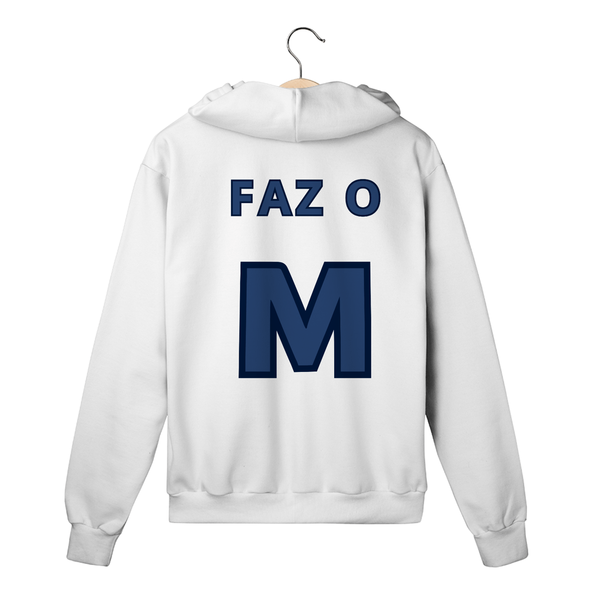 Nome do produto: Moletom com zíper -  Faz o Ⓜ️