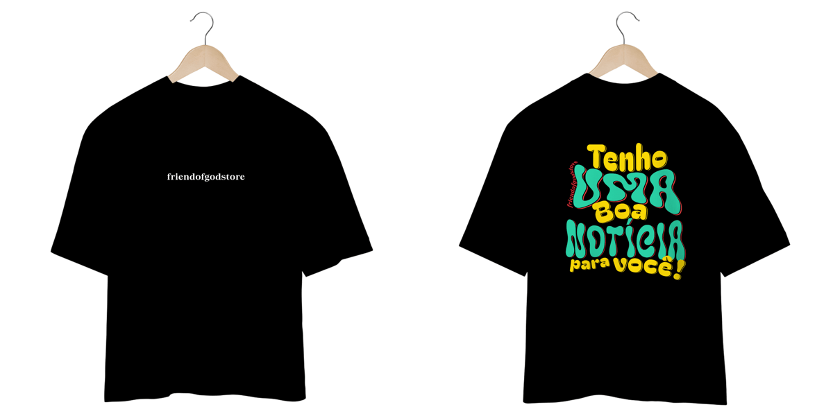 Nome do produto: CAMISETA EVANGELISTICA - BOA NOTICÍA 