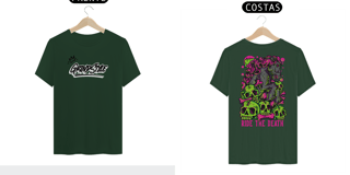 Nome do produto Ride The Death - Pima (Frente e Verso)