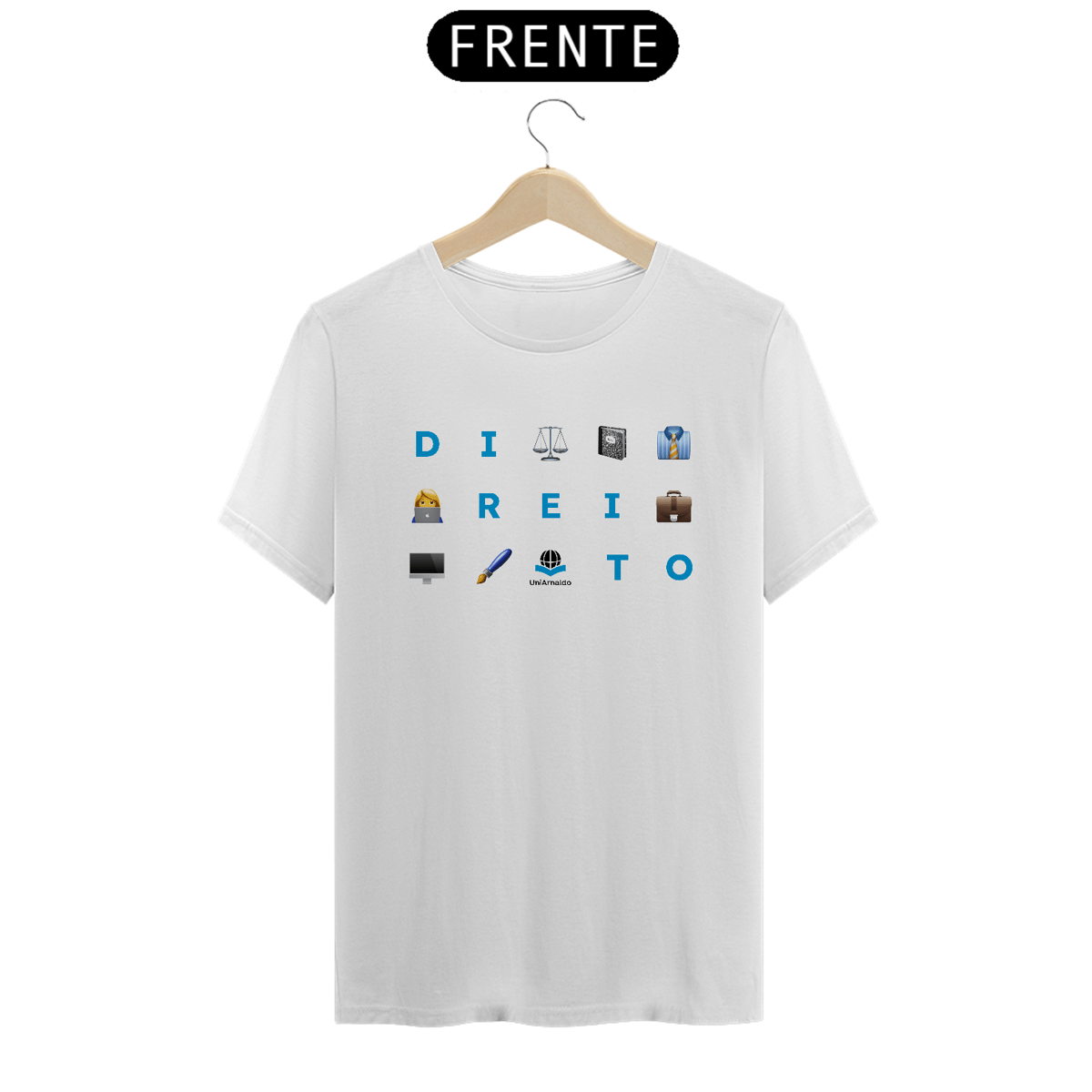Nome do produto: Camiseta Ícones Direito UniArnaldo