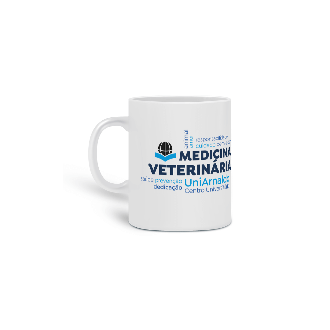 Nome do produto: Caneca Medicina Veterinária UniArnaldo