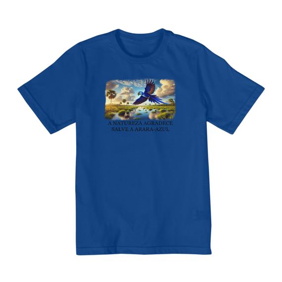 Camiseta Infantil - Arara-azul