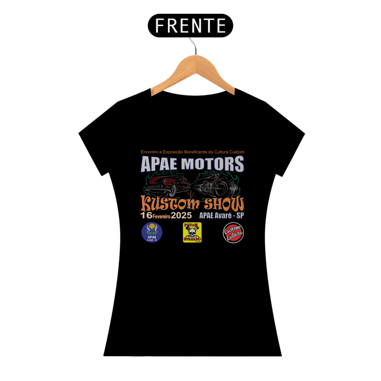 Camiseta Baby Long Kustom Show - APAE MOTORS