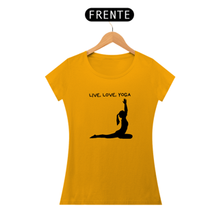 Nome do produto Camiseta Feminina - Live Love Yoga