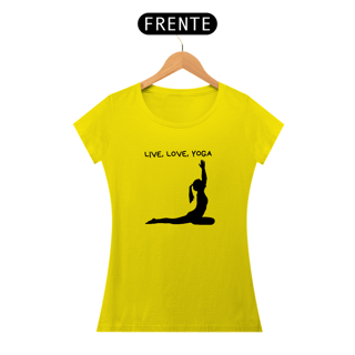 Nome do produto Camiseta Feminina - Live Love Yoga