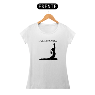 Nome do produto Camiseta Feminina - Live Love Yoga