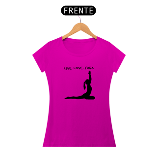 Nome do produto Camiseta Feminina - Live Love Yoga
