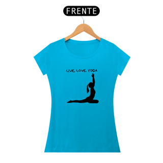 Nome do produto Camiseta Feminina - Live Love Yoga