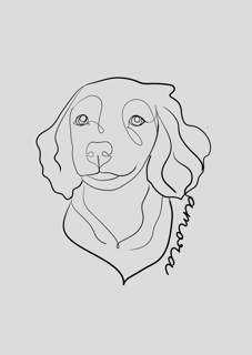 Nome do produto Poster Personalizado Lineart da Foto