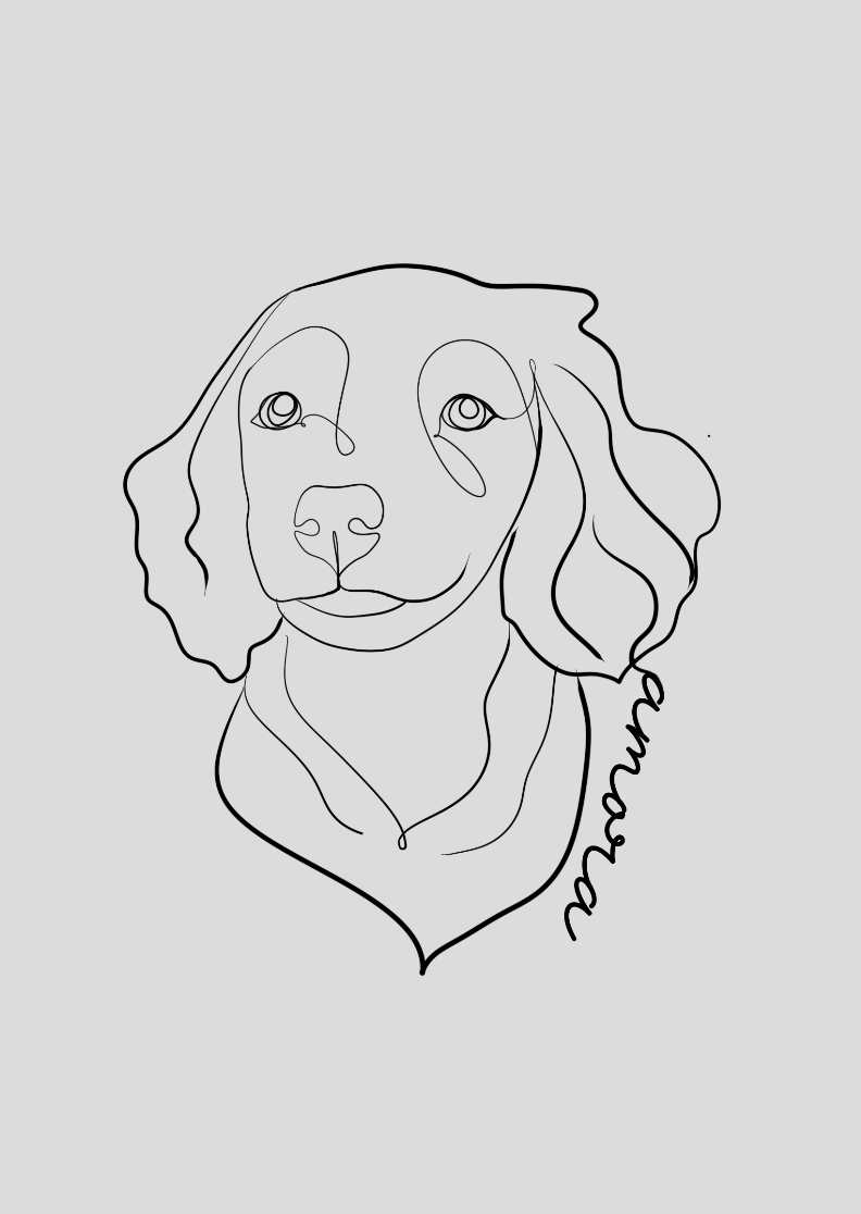 Nome do produto: Poster Personalizado Lineart da Foto Canvas - Retrato