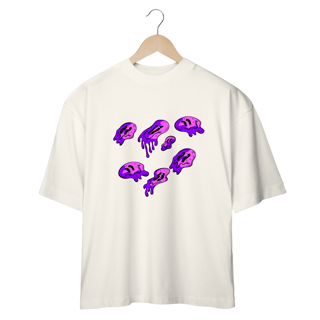 Nome do produto Camiseta Oversized Estampada Night Smiles Roxo