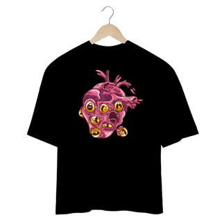 Nome do produto Camiseta Oversized Estampada Monster Heart